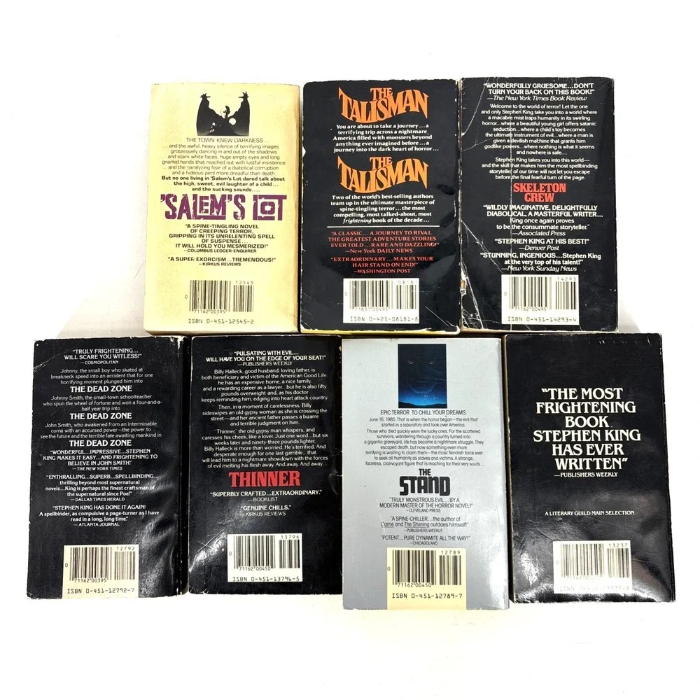 VTG Lot Of 7 Stephen King Paperback Books Novels First Printing Signet Berkley‎